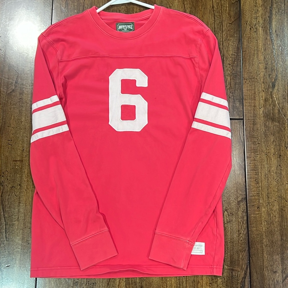 American Eagle Long Sleeve Retro Football Jersey